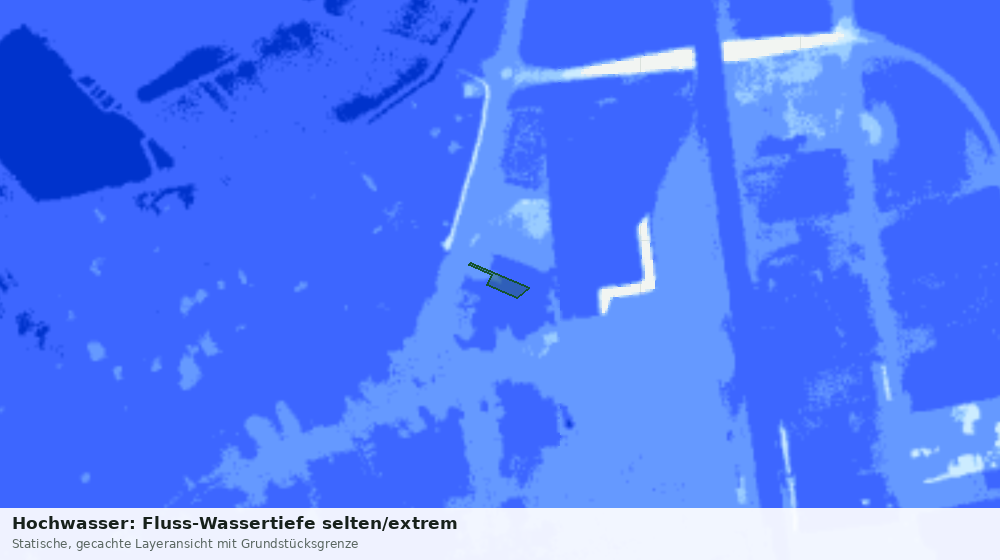 Statische Kartenansicht: Hochwasser: Fluss-Wassertiefe selten/extrem