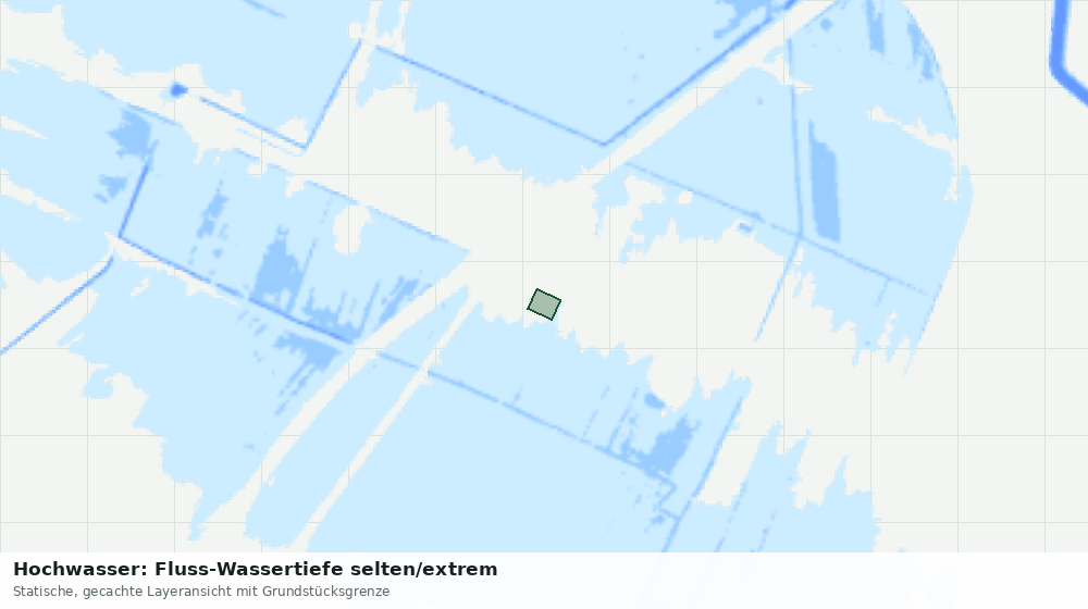Statische Kartenansicht: Hochwasser: Fluss-Wassertiefe selten/extrem