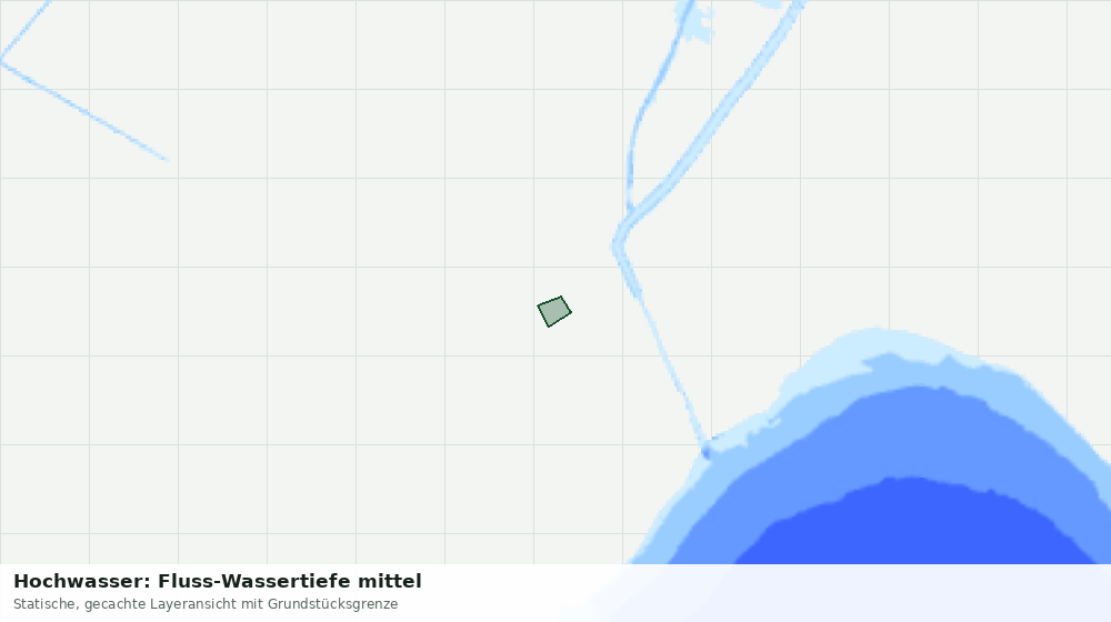 Statische Kartenansicht: Hochwasser: Fluss-Wassertiefe mittel