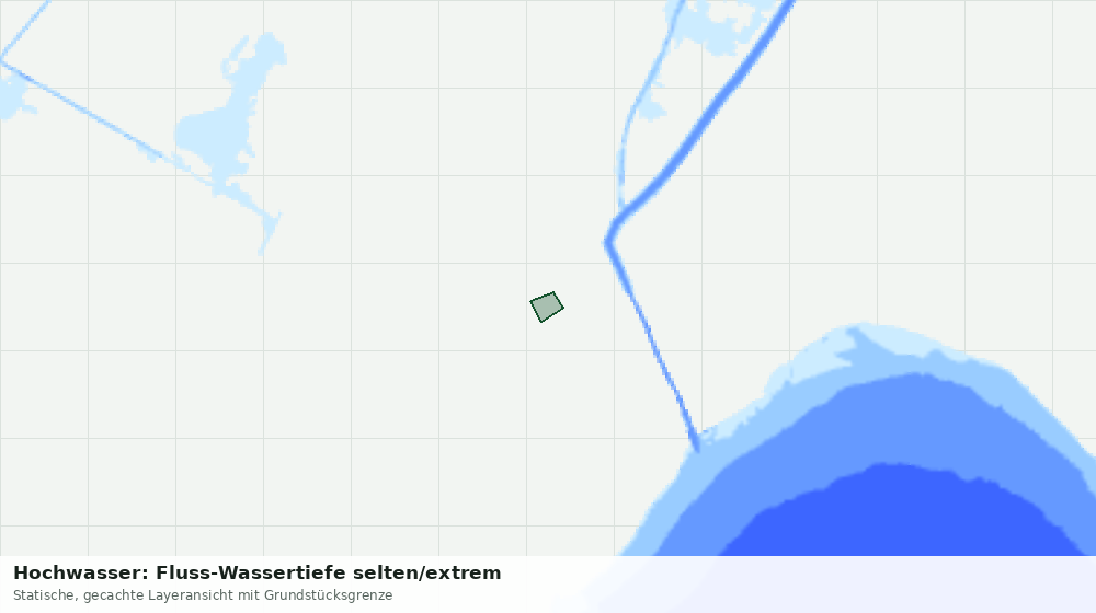 Statische Kartenansicht: Hochwasser: Fluss-Wassertiefe selten/extrem