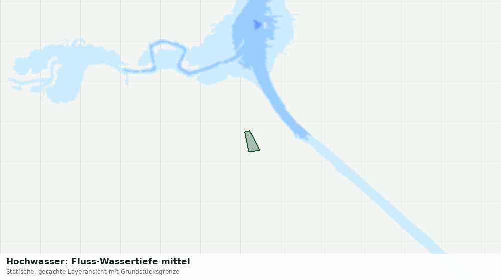 Statische Kartenansicht: Hochwasser: Fluss-Wassertiefe mittel