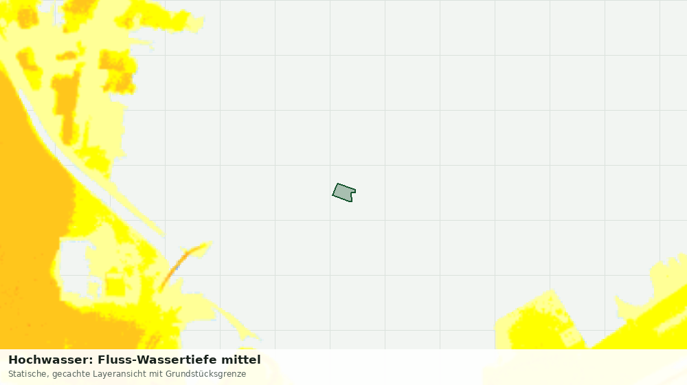Statische Kartenansicht: Hochwasser: Fluss-Wassertiefe mittel