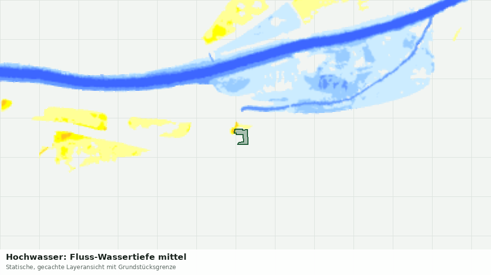 Statische Kartenansicht: Hochwasser: Fluss-Wassertiefe mittel
