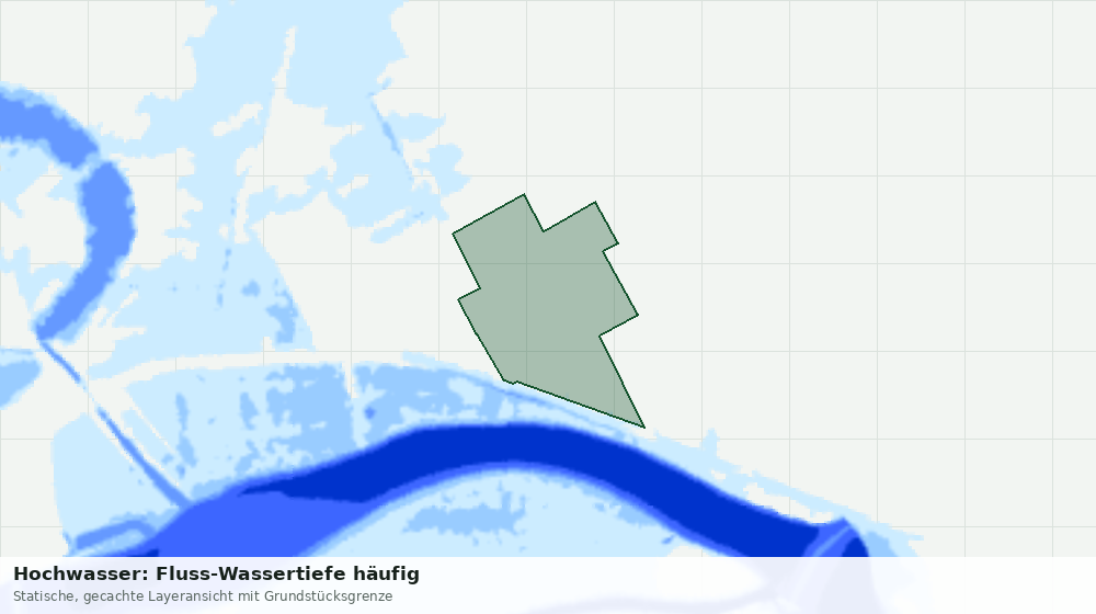 Statische Kartenansicht: Hochwasser: Fluss-Wassertiefe häufig