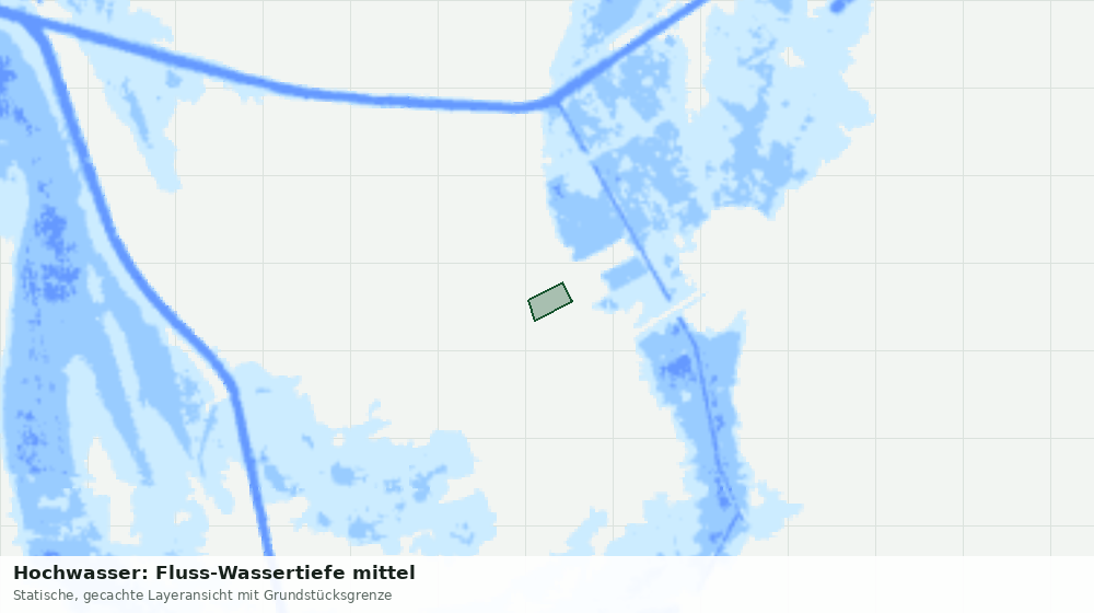 Statische Kartenansicht: Hochwasser: Fluss-Wassertiefe mittel