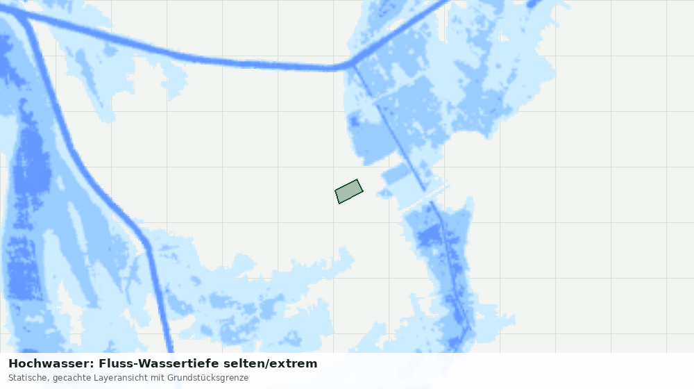 Statische Kartenansicht: Hochwasser: Fluss-Wassertiefe selten/extrem