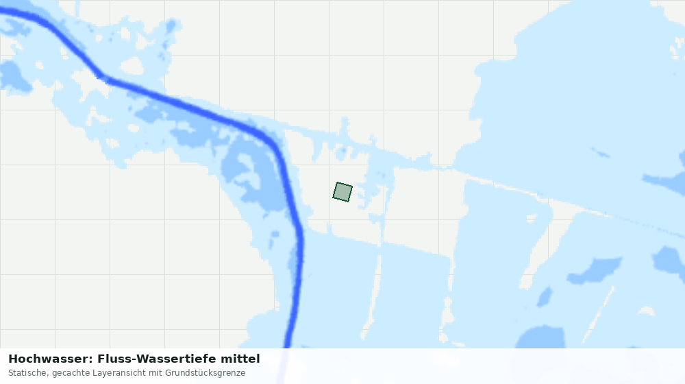 Statische Kartenansicht: Hochwasser: Fluss-Wassertiefe mittel