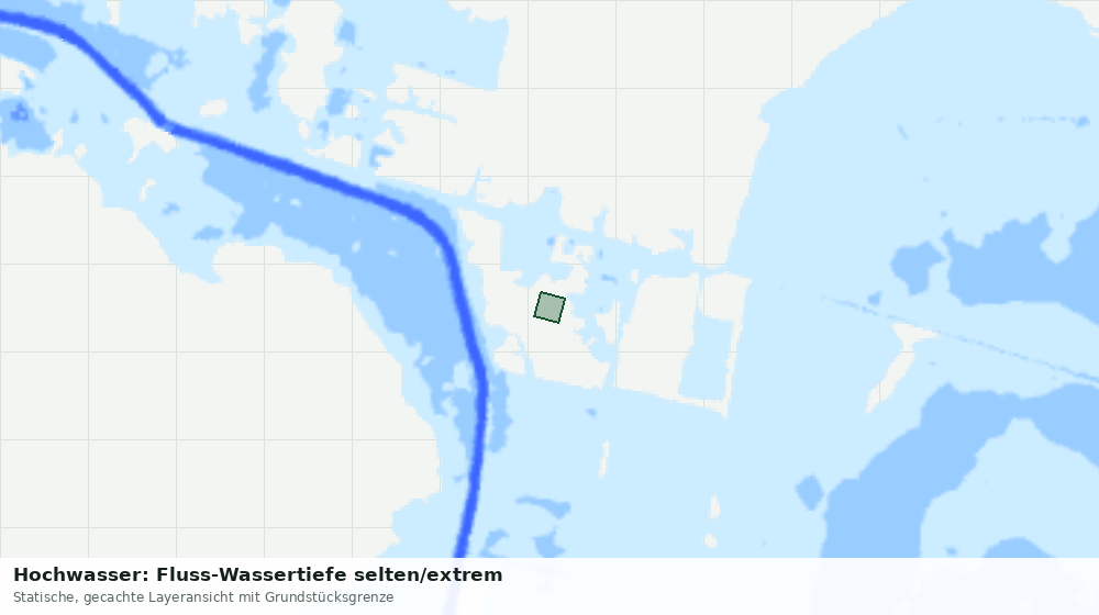 Statische Kartenansicht: Hochwasser: Fluss-Wassertiefe selten/extrem