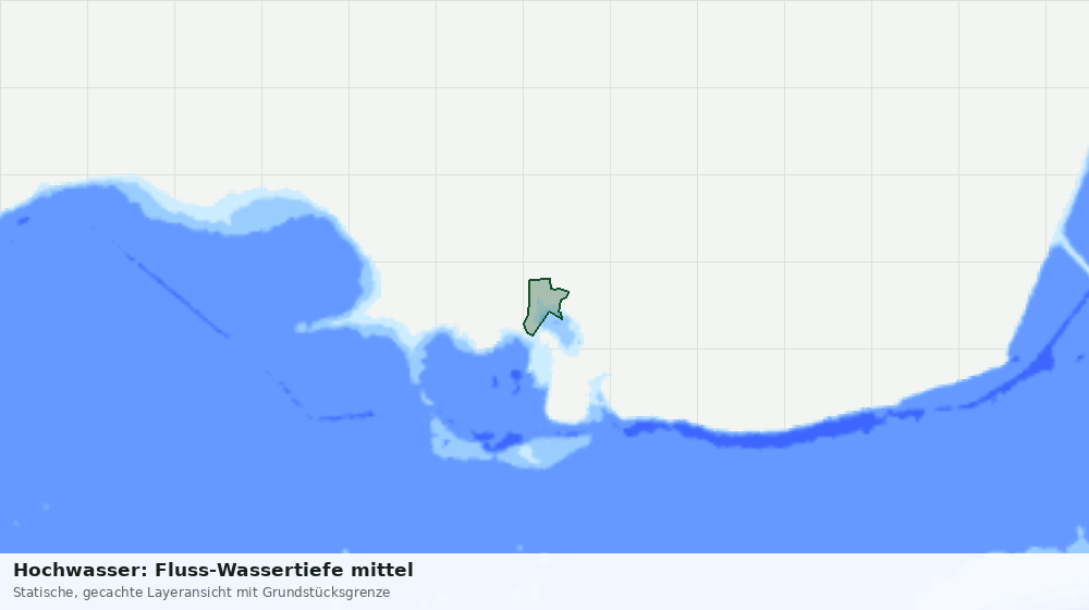 Statische Kartenansicht: Hochwasser: Fluss-Wassertiefe mittel