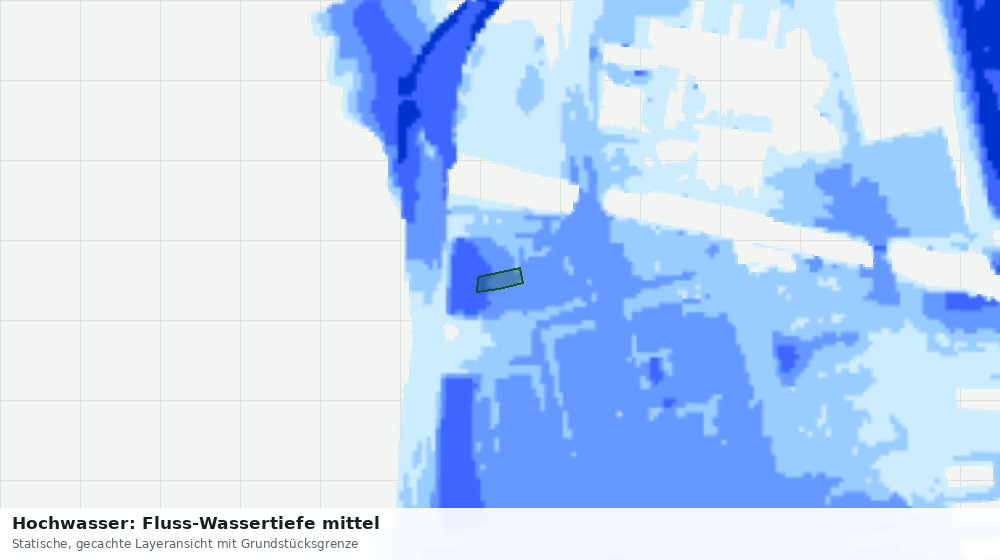 Statische Kartenansicht: Hochwasser: Fluss-Wassertiefe mittel