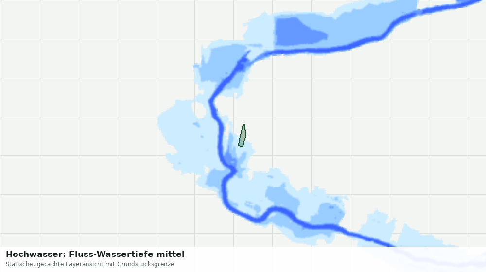 Statische Kartenansicht: Hochwasser: Fluss-Wassertiefe mittel