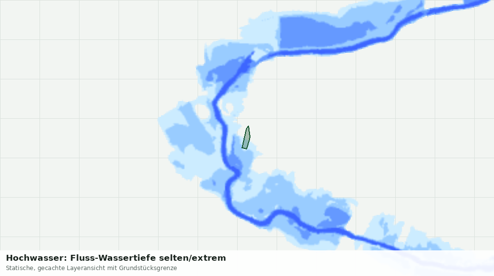 Statische Kartenansicht: Hochwasser: Fluss-Wassertiefe selten/extrem