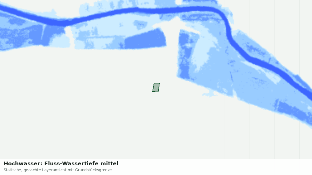 Statische Kartenansicht: Hochwasser: Fluss-Wassertiefe mittel