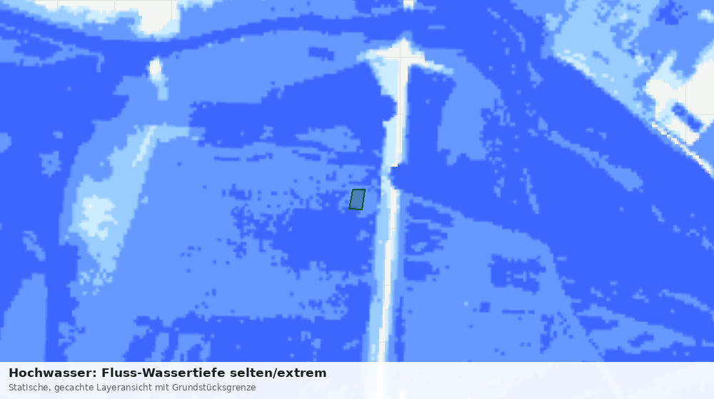 Statische Kartenansicht: Hochwasser: Fluss-Wassertiefe selten/extrem