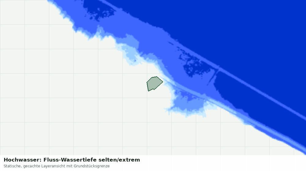 Statische Kartenansicht: Hochwasser: Fluss-Wassertiefe selten/extrem