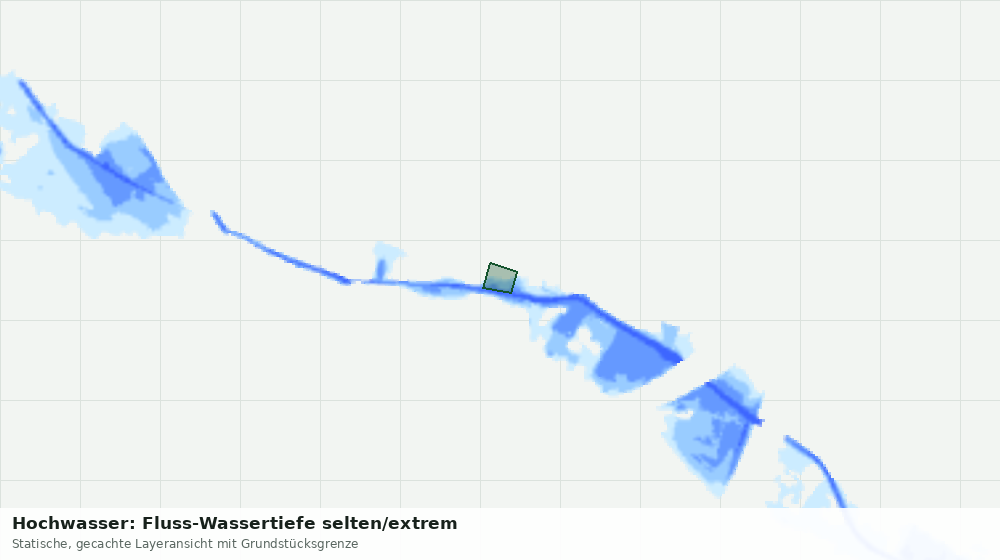 Statische Kartenansicht: Hochwasser: Fluss-Wassertiefe selten/extrem