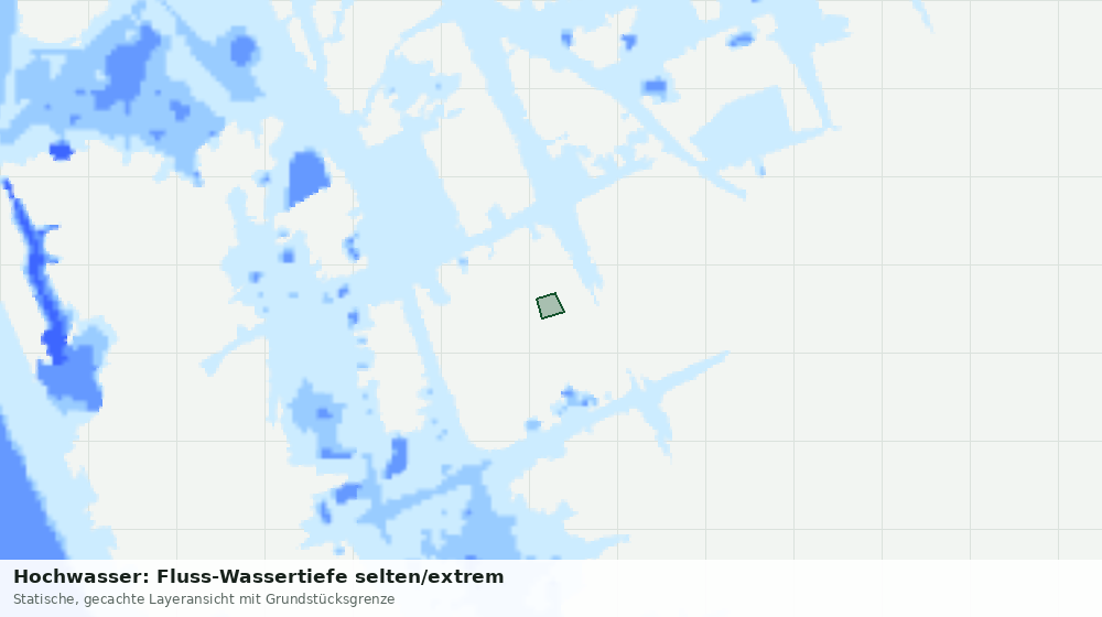Statische Kartenansicht: Hochwasser: Fluss-Wassertiefe selten/extrem