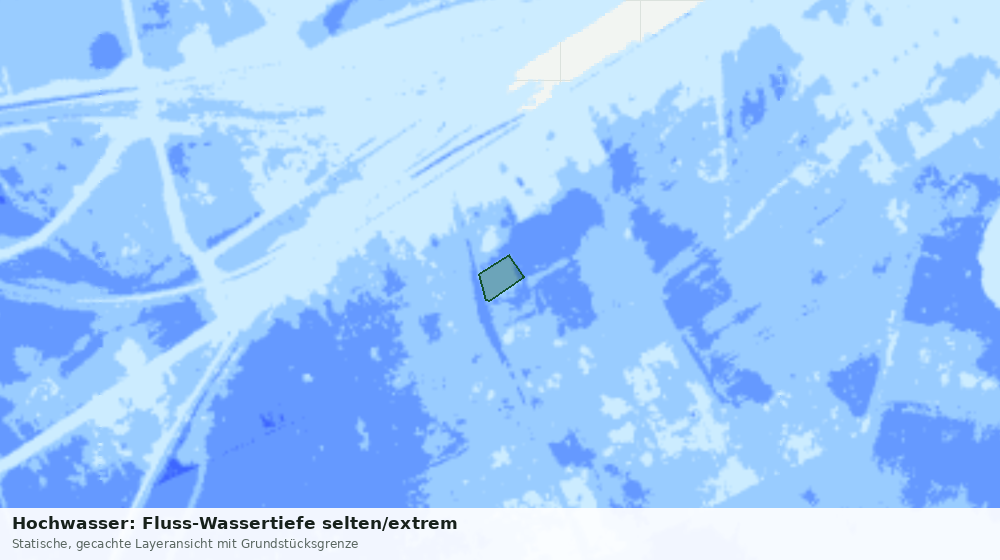 Statische Kartenansicht: Hochwasser: Fluss-Wassertiefe selten/extrem
