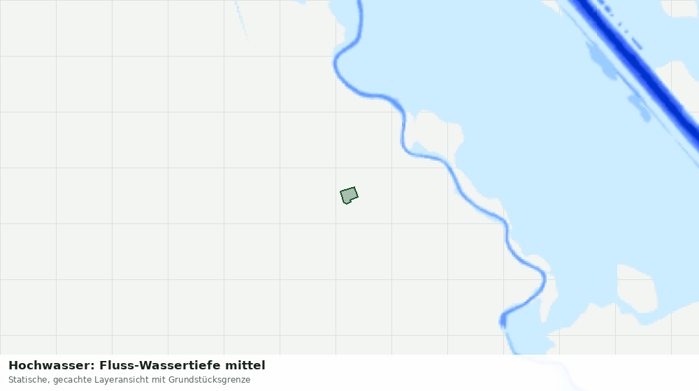 Statische Kartenansicht: Hochwasser: Fluss-Wassertiefe mittel