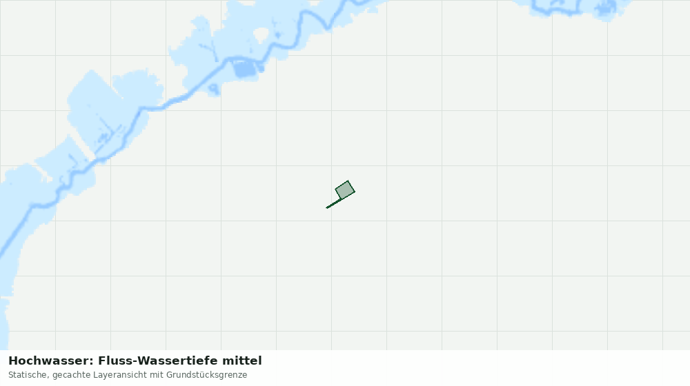 Statische Kartenansicht: Hochwasser: Fluss-Wassertiefe mittel