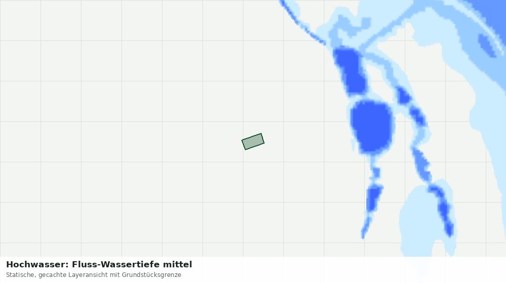 Statische Kartenansicht: Hochwasser: Fluss-Wassertiefe mittel