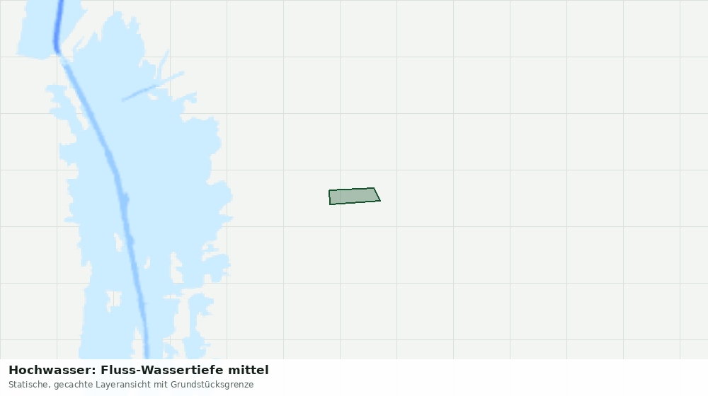 Statische Kartenansicht: Hochwasser: Fluss-Wassertiefe mittel