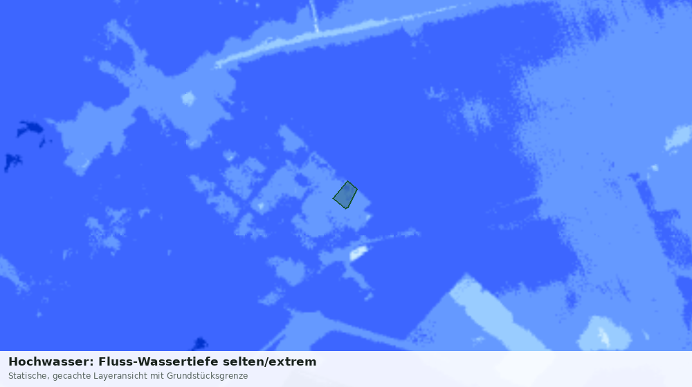 Statische Kartenansicht: Hochwasser: Fluss-Wassertiefe selten/extrem