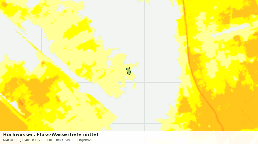 Statische Kartenansicht: Hochwasser: Fluss-Wassertiefe mittel