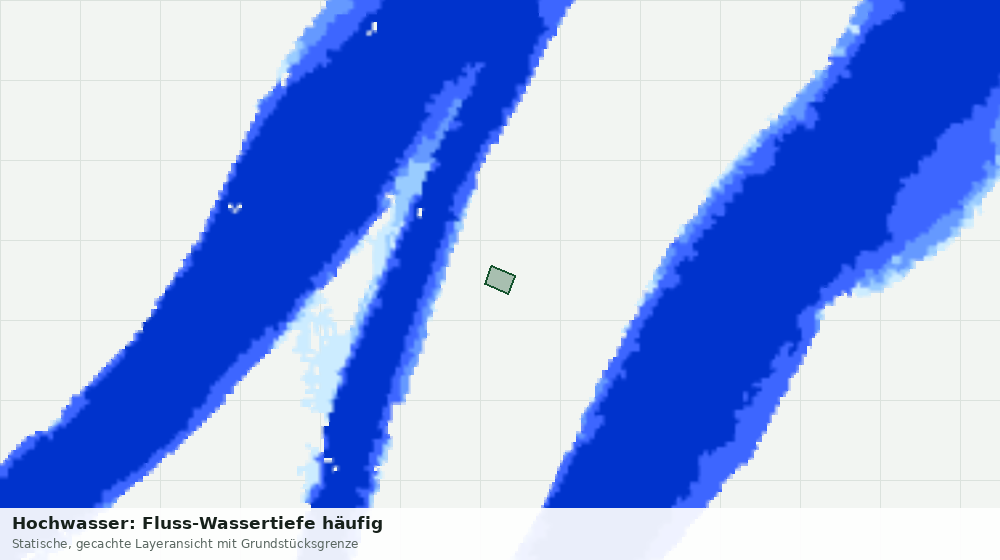 Statische Kartenansicht: Hochwasser: Fluss-Wassertiefe häufig