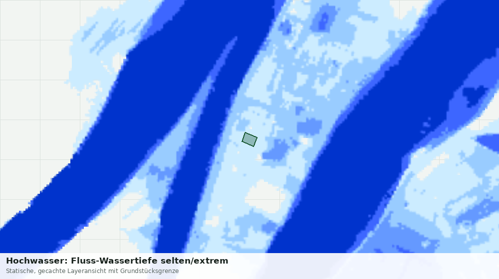 Statische Kartenansicht: Hochwasser: Fluss-Wassertiefe selten/extrem