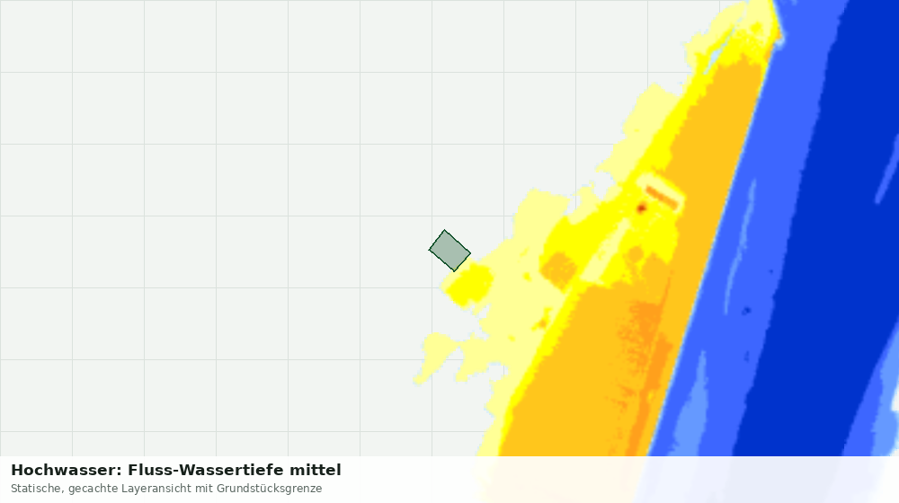 Statische Kartenansicht: Hochwasser: Fluss-Wassertiefe mittel