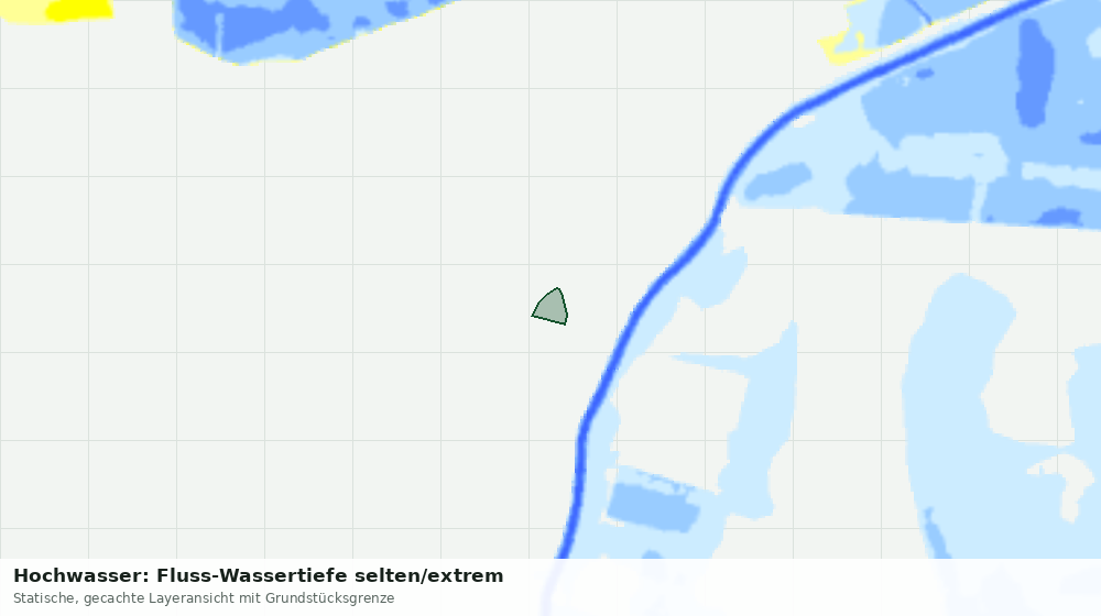 Statische Kartenansicht: Hochwasser: Fluss-Wassertiefe selten/extrem