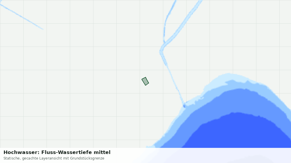 Statische Kartenansicht: Hochwasser: Fluss-Wassertiefe mittel
