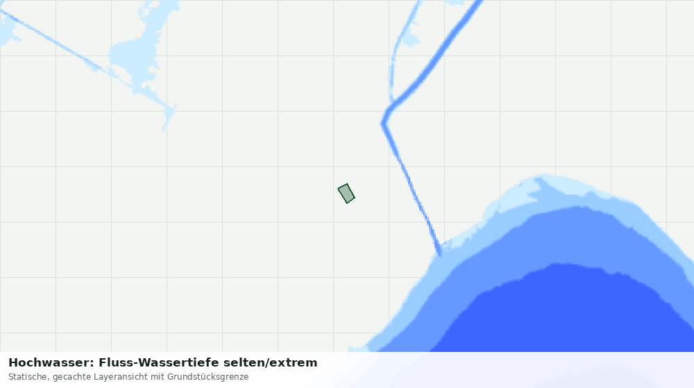 Statische Kartenansicht: Hochwasser: Fluss-Wassertiefe selten/extrem