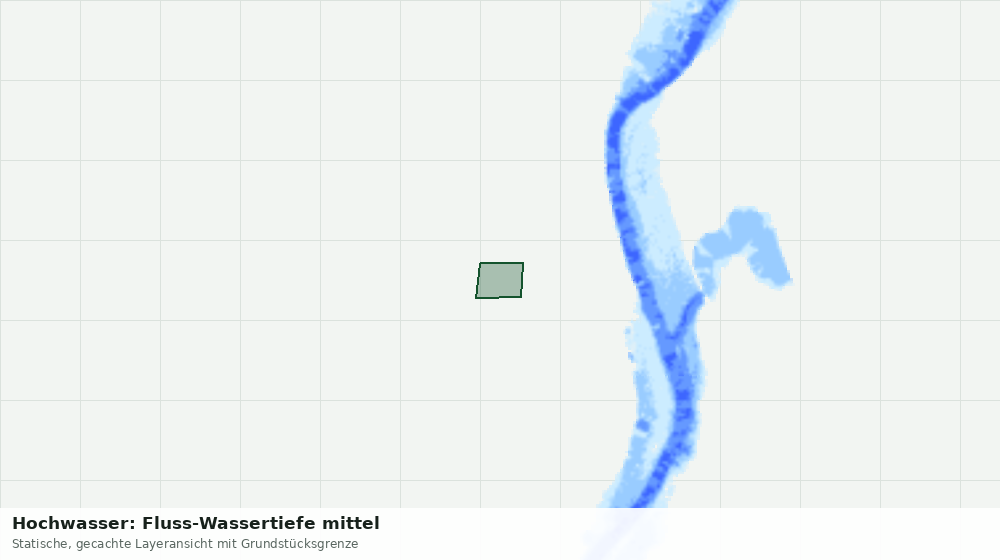 Statische Kartenansicht: Hochwasser: Fluss-Wassertiefe mittel