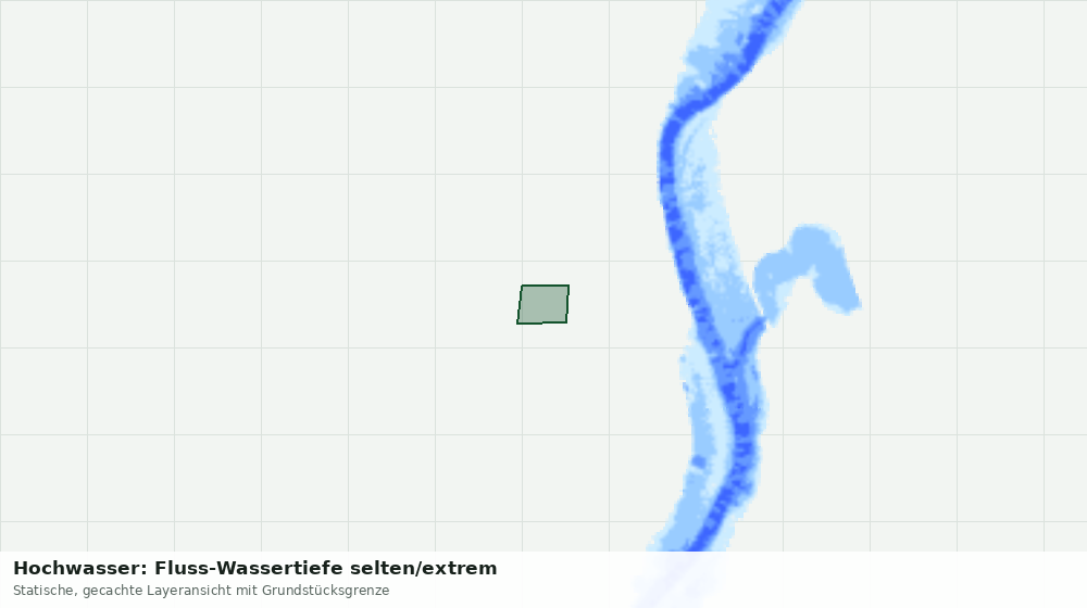 Statische Kartenansicht: Hochwasser: Fluss-Wassertiefe selten/extrem