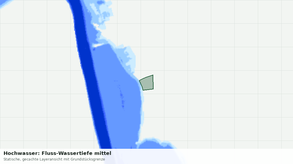 Statische Kartenansicht: Hochwasser: Fluss-Wassertiefe mittel