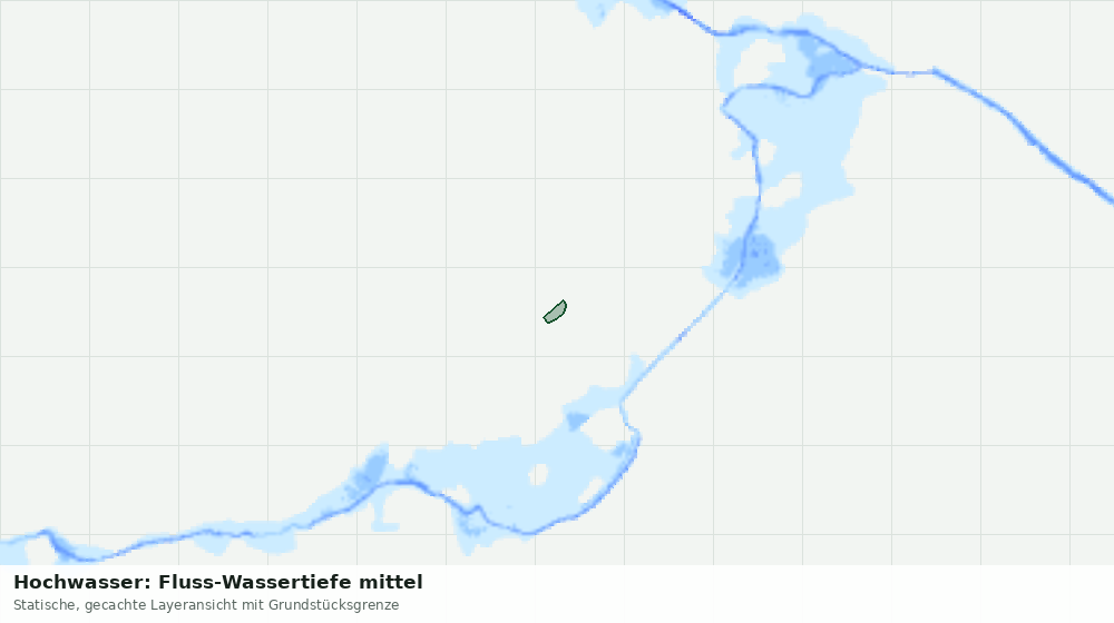 Statische Kartenansicht: Hochwasser: Fluss-Wassertiefe mittel