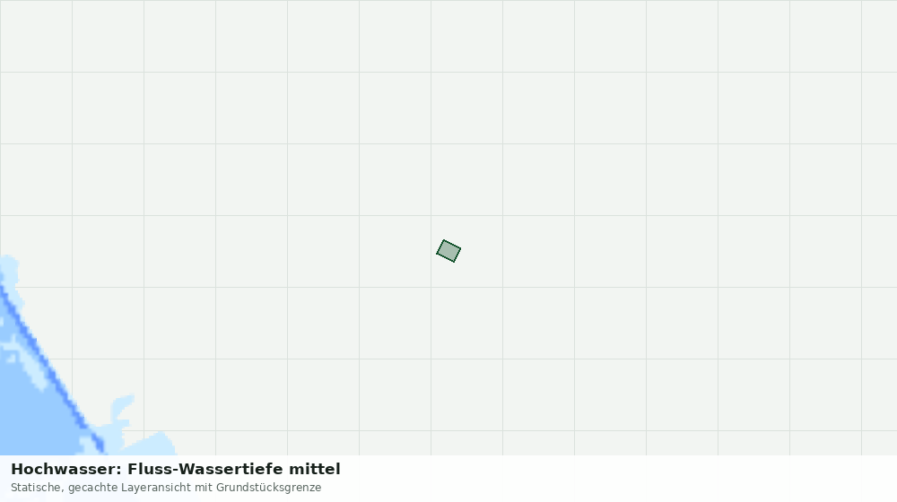 Statische Kartenansicht: Hochwasser: Fluss-Wassertiefe mittel
