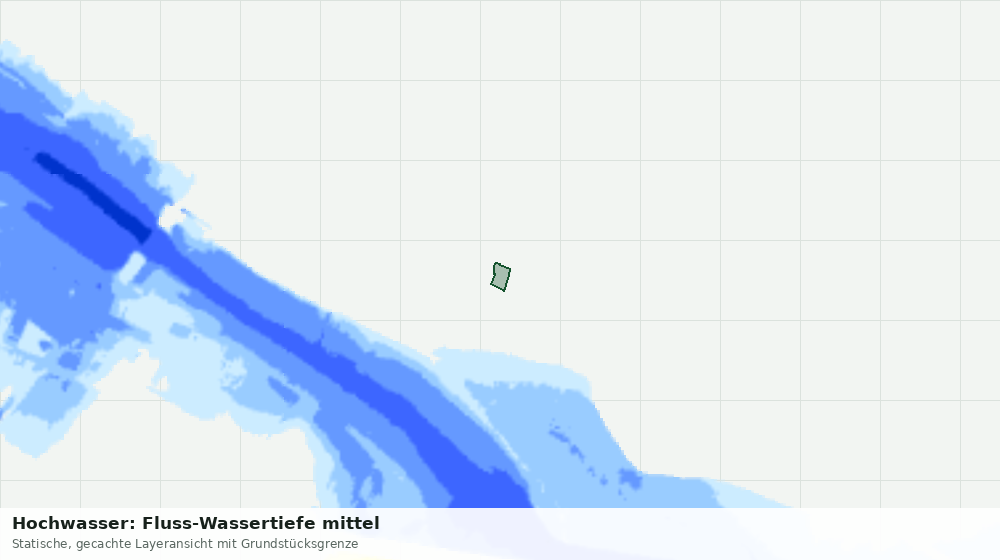Statische Kartenansicht: Hochwasser: Fluss-Wassertiefe mittel