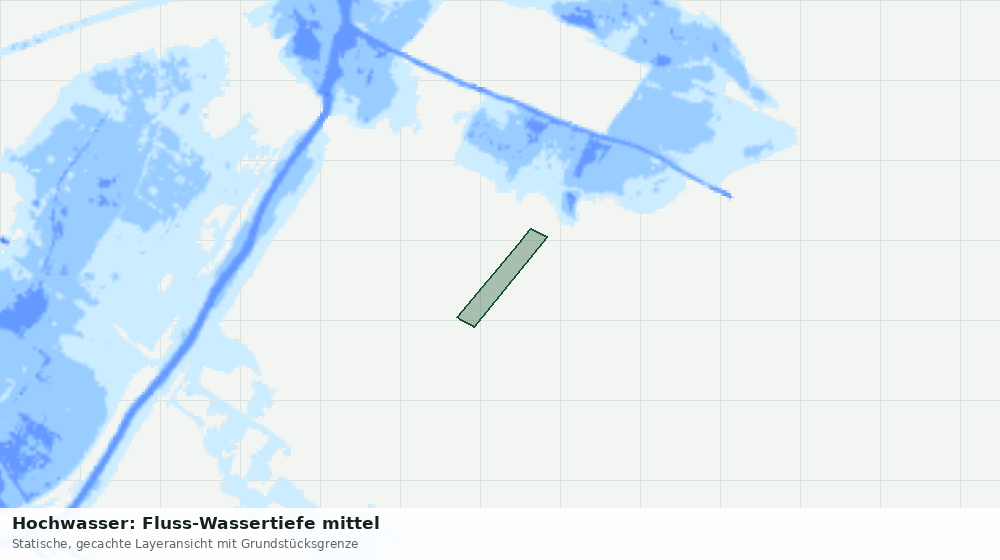 Statische Kartenansicht: Hochwasser: Fluss-Wassertiefe mittel
