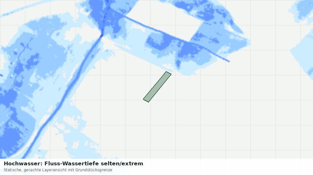 Statische Kartenansicht: Hochwasser: Fluss-Wassertiefe selten/extrem