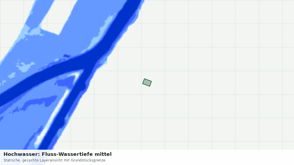 Statische Kartenansicht: Hochwasser: Fluss-Wassertiefe mittel