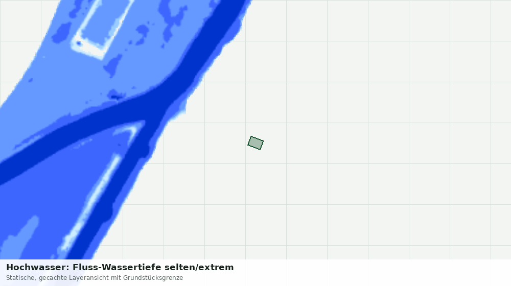 Statische Kartenansicht: Hochwasser: Fluss-Wassertiefe selten/extrem