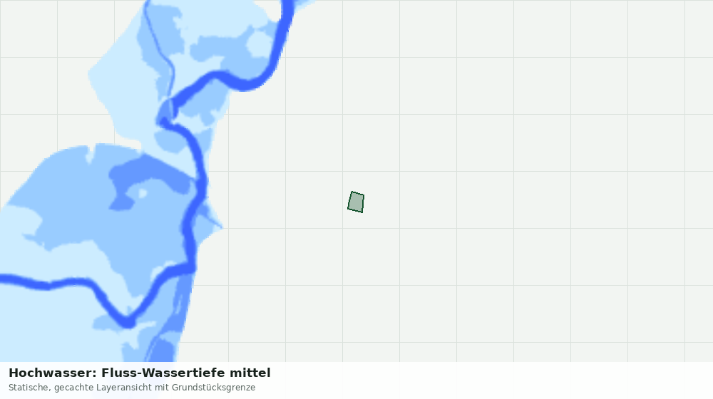 Statische Kartenansicht: Hochwasser: Fluss-Wassertiefe mittel