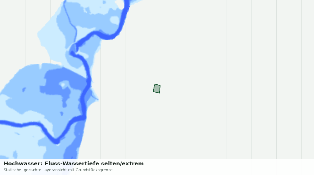 Statische Kartenansicht: Hochwasser: Fluss-Wassertiefe selten/extrem