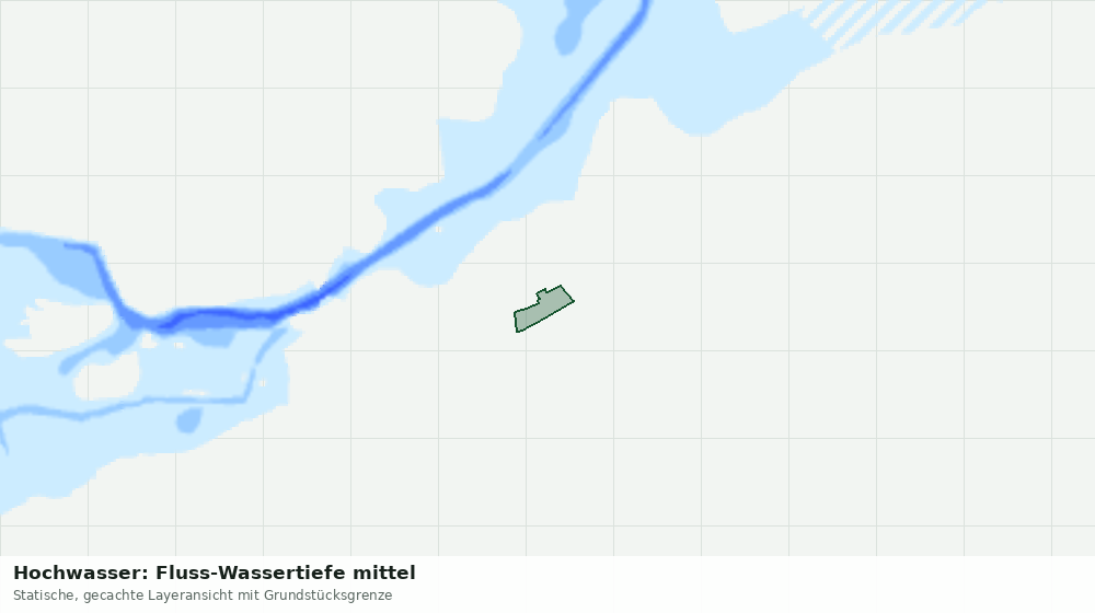 Statische Kartenansicht: Hochwasser: Fluss-Wassertiefe mittel