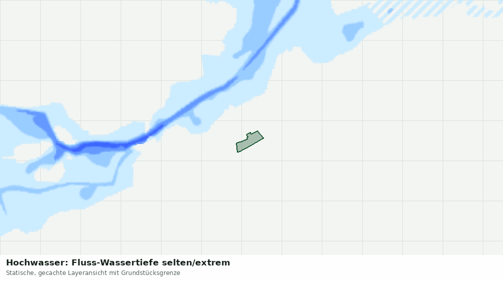Statische Kartenansicht: Hochwasser: Fluss-Wassertiefe selten/extrem