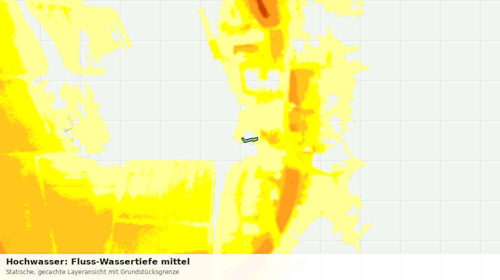 Statische Kartenansicht: Hochwasser: Fluss-Wassertiefe mittel