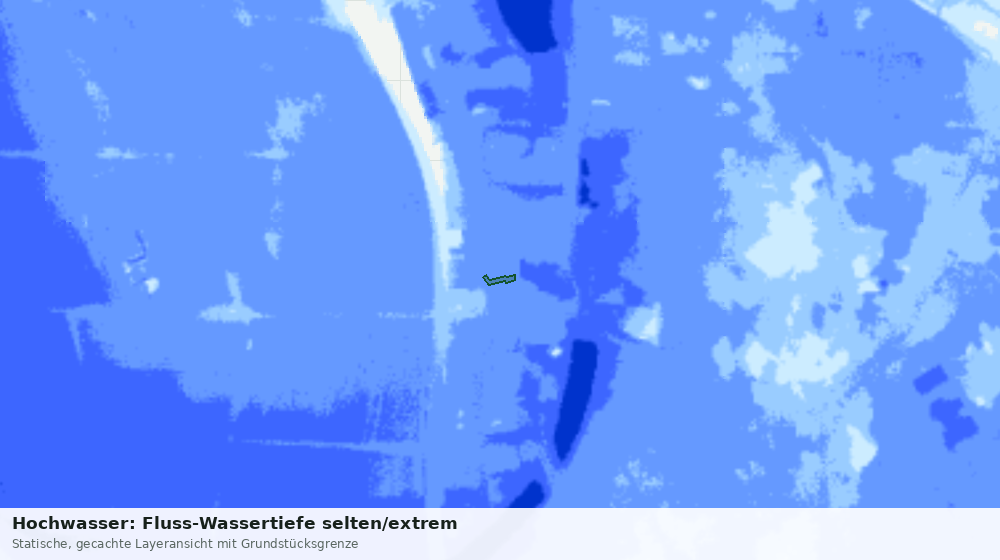 Statische Kartenansicht: Hochwasser: Fluss-Wassertiefe selten/extrem